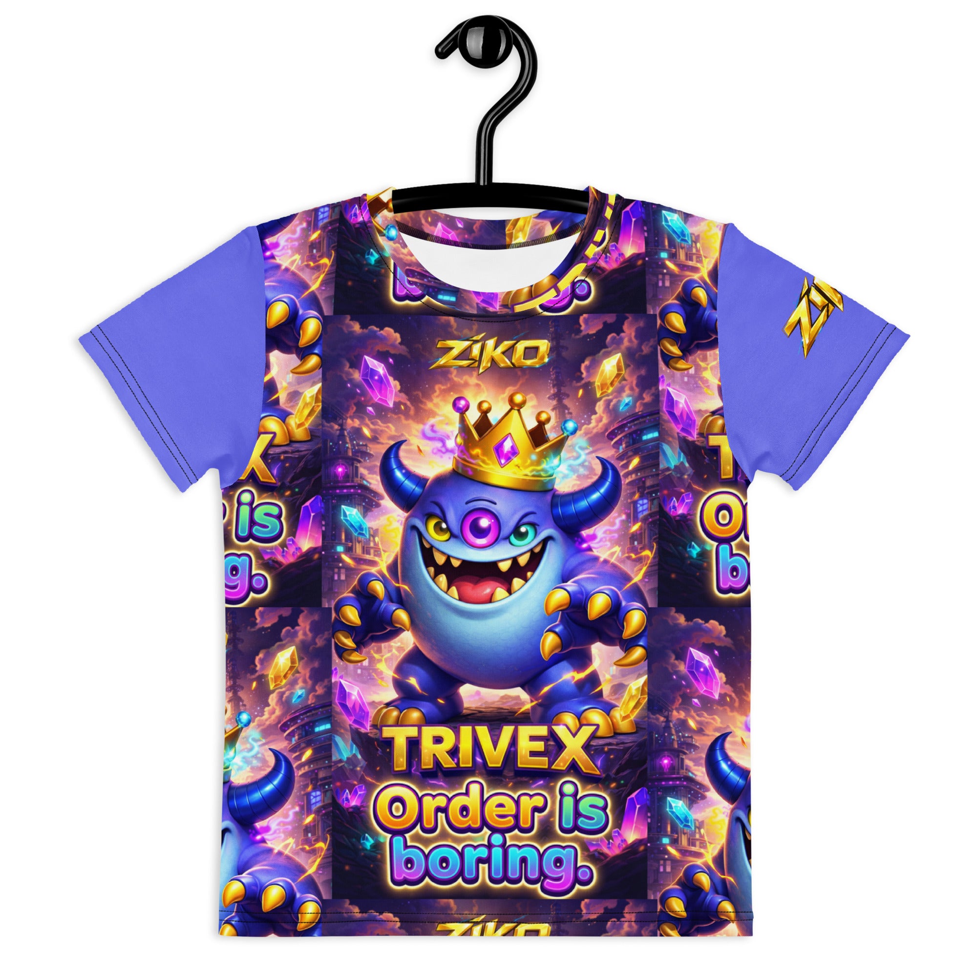 Trivex™ “Order Is Boring”  — Ziko of Strata Kids crew neck t-shirt