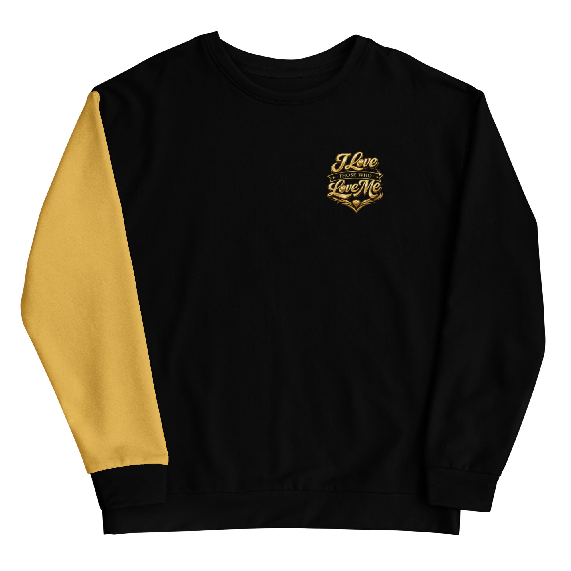 “I Love Those Who Love Me” Signature Crest Crew Sweatshirt